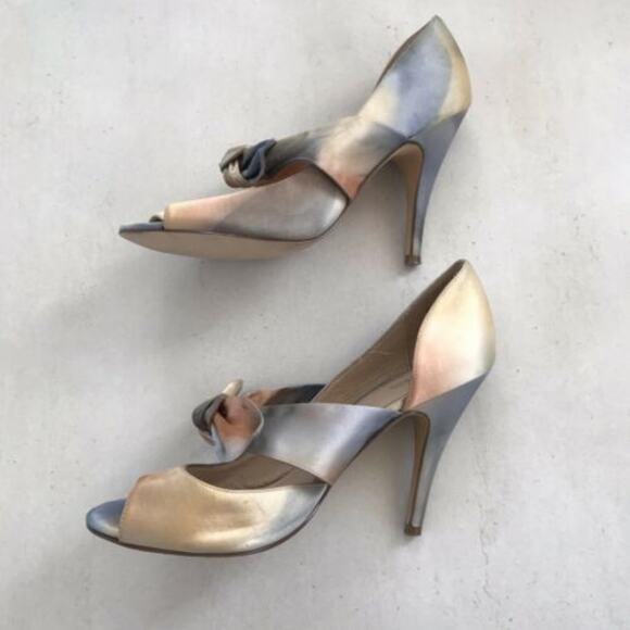 Wittner Bay Watercolor Print D'Orsay Open Toe Heels - Picture 8 of 8